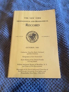 New York Genealogical and Biographical Record, Vol 94, Number 4, October 1963 - Picture 1 of 1