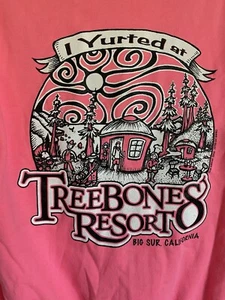 Treebones Resort Yurt Big Sur Ca Pink Hoodie Sweatshirt Wmns Sz Small Zip Frnt - Picture 1 of 9