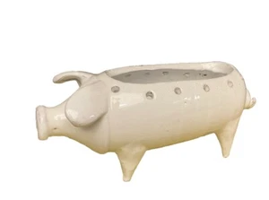 Art Pottery Pig Candle Holder Made in Portugal - Picture 1 of 8