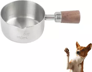 1 Cup Stainless Steel Dog Cat Food Measuring Scoop for Dry and Wet Food, Accurat - Picture 1 of 12