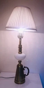 Vintage, Leviton, Brass, Metal, Handcrafted, Candle Stick Lamp 30’ Tall - Picture 1 of 8