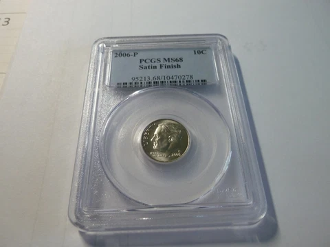 2006 P  Roosevelt DIME PCGS MS 68 SATIN FINISH Cover