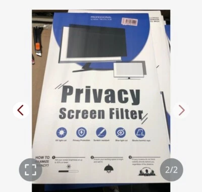 Computer Privacy Screen 21.5 Inch for 16:9 Widescreen Monitor, Anti Blue Ligh... - Image 1 of 4