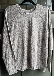 Spirit Jersey - grauer leichter Pullover mit Gepardenmuster - Damen Gr. L - neu ohne Etikett - Bild 1 von 5