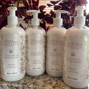 Crabtree & Evelyn GINGER SPICE Body Lotion (4) CREAM 16.9 oz SHEA BUTTER NEW - Picture 1 of 2