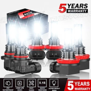 For Toyota Sienna 2011-2018 6000K LED Headlight High Low Beam + Fog Light Bulbs - Picture 1 of 15