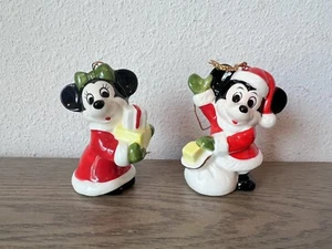 Vintage Schmid Japan Disney Keramik Weihnachtsschmuck Mickey Minnie Mouse - Bild 1 von 5