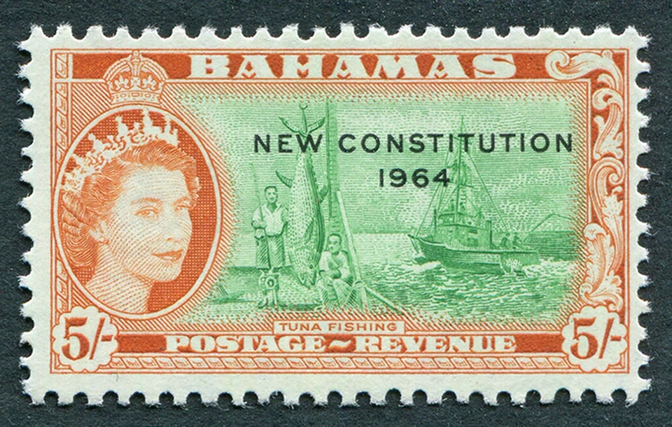 Bahamas 1964 5s SG241 como nuevo MNH FG nueva Constitución pesca de atún #C03 Foto 1 de 1