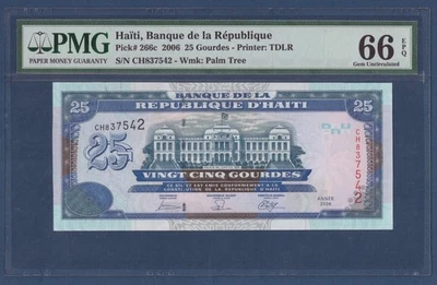 Haiti 25 Gourdes 2006 P-266c PMG 66 EPQ - Image 1 of 2