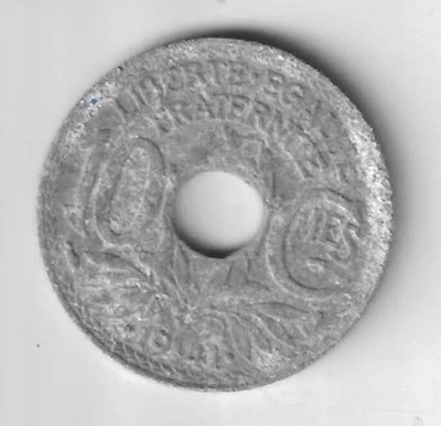 1941 France 10 Centime coin - Image 1 of 2