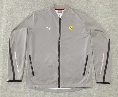 Chaqueta Ferrari Para Hombre Pequeña Racing Scuderia Gris Cremallera Completa Carrera Negro Puma Abrigo Foto 1 de 4