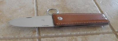 MUY RARO CUCHILLO ELOI PERNET CUERO ANILLO BLOQUEO Foto 1 de 4