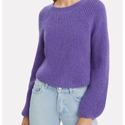 Suéter INTERMIX Luella Mezcla Lana Mohair Manga Globo Grueso Tejido, Talla XS Foto 1 de 4