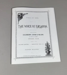 Voice of Fashion Pattern, Fall 1886, Chicago Pub Co, National Garment. REPRINT - Picture 1 of 4
