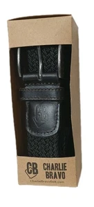 Charlie Bravo schwarz geflochtener Herren Gürtel Small 30-32 NEU - Bild 1 von 5