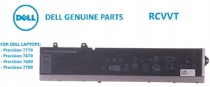 NOWA ORYGINALNA BATERIA DELL Precision 7770 7670 7680 7780 Model: RCVVT - Zdjęcie 1 z 4