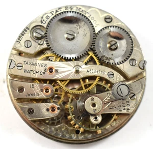 Vintage Tavannes Watch Co 16s 15J OF Taschenuhrwerk lot.wq - Bild 1 von 3