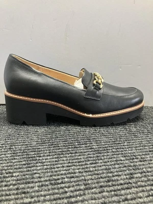 Mocasines Naturalizer Zapatos Mujer Talla 12 Cuero Cadena Dorada Confort Tacón Bloque Foto 1 de 4