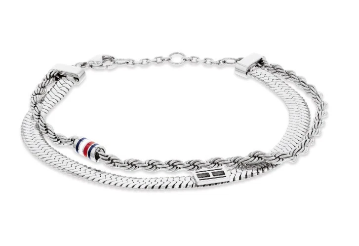 Tommy Hilfiger  2780981 Damen Edelstahl 2er Kordel / Schlangen Armband Neu - Bild 1 von 1