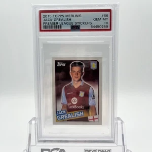 2015 Topps Merlin’s Jack Grealish P/L Stickers Rookie RC PSA 10 Gem Mint #66 - Picture 1 of 2