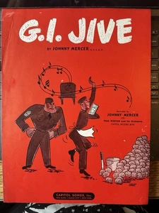 C 1943 JOHNNY MERCER WW2 Sheet Music G. I. JIVE - Picture 1 of 2