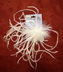 Weiße Feder Haarspange Midwest Design Accessoire für Haare/Kleidung NEU - Bild 1 von 4