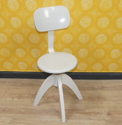 KRENZER vintage Drehstuhl Architektenstuhl Werkstattstuhl Design Klassiker weiß - Bild 1 von 4