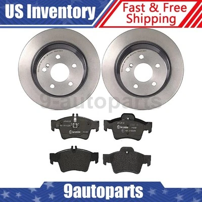Kit de frenos traseros Brembo rotores de disco pastillas de freno para Mercedes-Benz E250 2014-2016 Foto 1 de 4