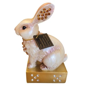 Figura Blinged Out Bunny Rabbit Bedazzled Collection Ron Webster Seymour Mann - Imagen 1 de 5