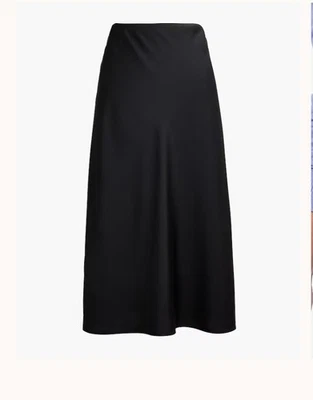 New J.CREW Size S Gwyneth Pleated Slip Skirt - Black $128 BN757 - Image 1 of 3