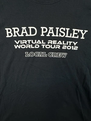 Camiseta Brad Paisley XL Negra Equipo Local Realidad Virtual Gira Mundial 2012 Nueva Foto 1 de 4