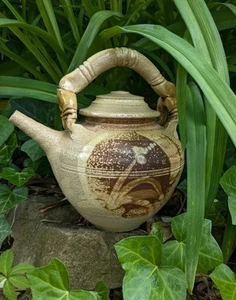 Vtg Anne Shattuck Bailey Salt Glaze Tea Pot Studio Pottery Handle 70s Leach - Picture 1 of 20