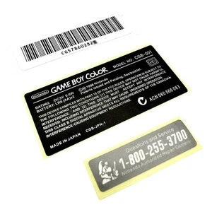 Replacement OEM Stickers For Nintendo Gameboy Color Service Label Barcode CGB - Picture 1 of 1