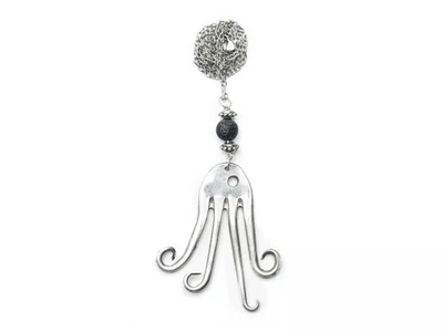 Oktopus Kette Miniblings 50cm Anhänger Halskette Krake Unikat aus antiker Gabel - Bild 1 von 4