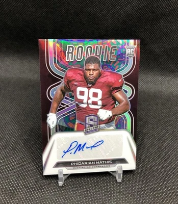 2022 Spectra Phidarian Mathis AUTO /5 PSYCHEDELIC PRIZM SSP RC No. 21 🦬MAFIA - Image 1 of 4