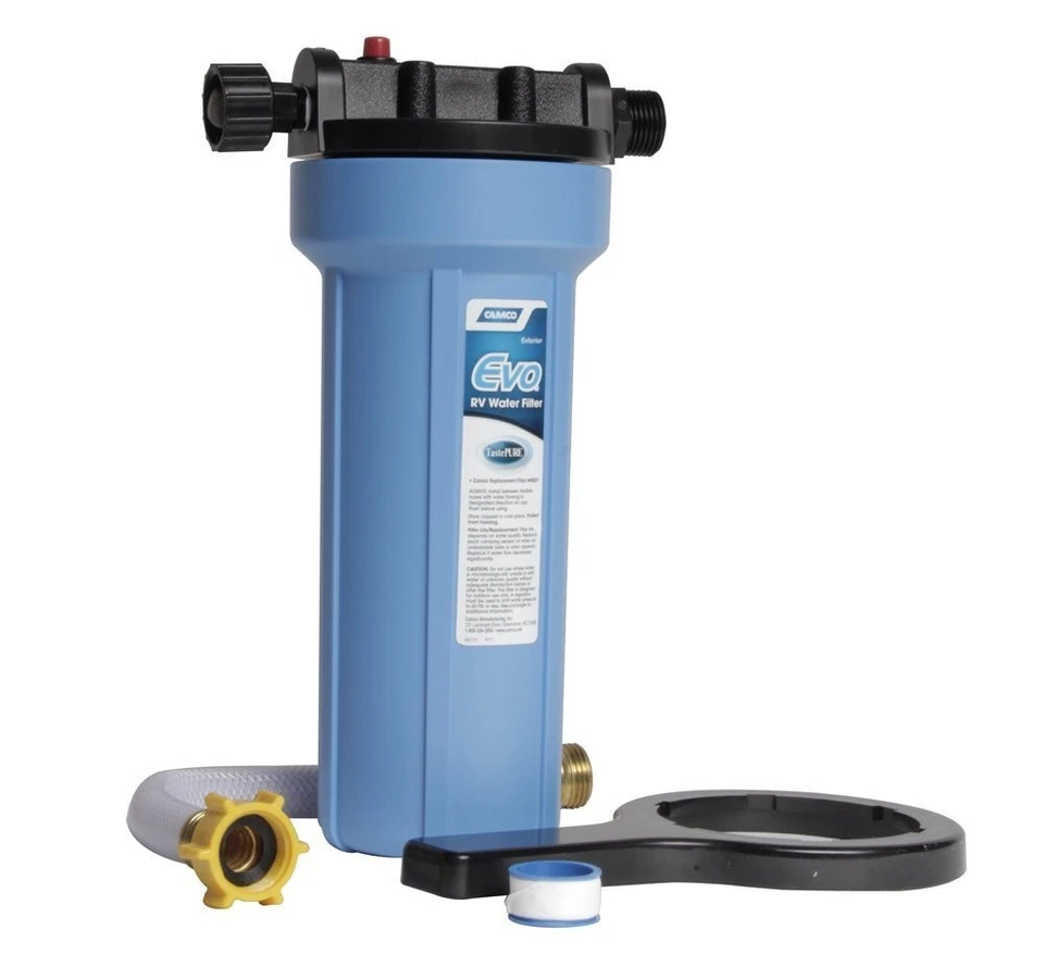 Camco Evo Rv Water Filter 5 Micron Filtration Lead Free Inline System 1 Count - Image 1 of 2