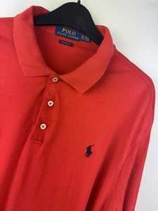 RALPH LAUREN POLO SHIRT Size XL (fits like 2XL) Classic Fit Men`s Red - Picture 1 of 6