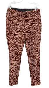 Nygard Luxe Slims Leggins Jeggins Pants L Brown Beige Black Animal Print 14 16 - Picture 1 of 6