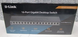 D-Link DGS-1016S 16 Gigabit Desktop Switch Double Metal Housing NEW see pics - Picture 1 of 4