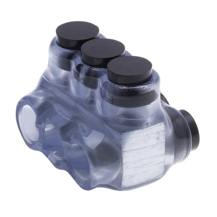 1 pc NSI IPLD2-3C 3-Port Clear Multi-Tap Pre-Insulated Connector, 2-14 Gaug - image 1 of 1