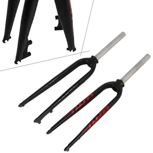 1x LUTU Rigid Fork MTB Mountain Bicycle 1-1/8" Threadless Disc Brake Bike Forks - Picture 1 of 12