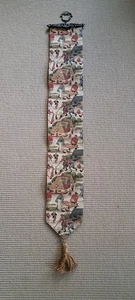 Tapestry Bell Pull Metal Loop Wall Hanging 42” Canterbury U.K. Village Scene - Picture 1 of 5