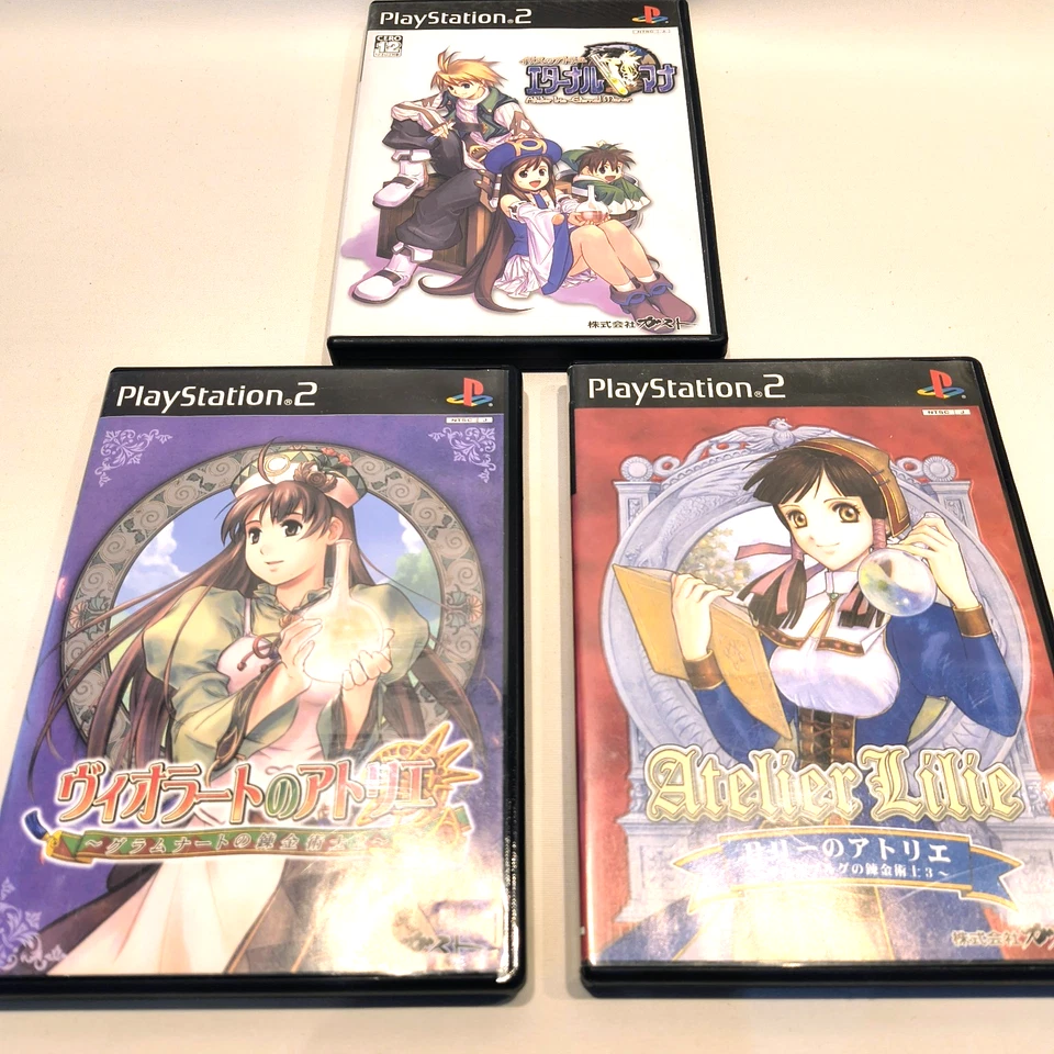 PS2 Atelier Trilogy Lot (Iris Eternal Mana, Viorate, Lilie) CIB Japan RPG DDP - Image 1 of 4