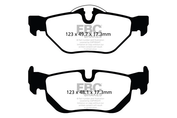 EBC Greenstuff Rear Brake Pads for BMW 3 Series (E91) 320 (2.0 TD) (2010 > 12) - Image 1 of 1