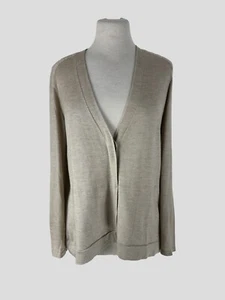 Brunello Cucinelli beige cashmere & silk blend cardigan size UK12/US8 - Picture 1 of 6