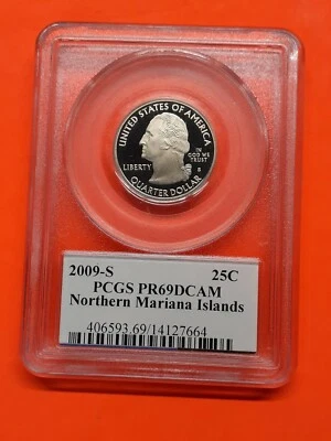 2009-S ☆ ( 1 PCGS PR 69 DEEP CAMEO (NORTH MARIANA ISLANDS ) QUARTER  - Image 1 of 2