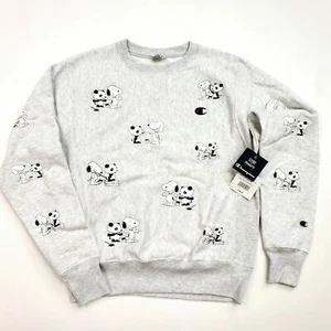 Champion Sweatshirt Story + Peanuts Snoopy & Panda All Over Rob Pruitt New - Picture 1 of 15