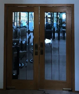 Vintage beveled glass french doors (79.5 X 32 inches) - Picture 1 of 2