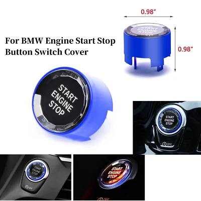 For BMW 1 3 5 7 Series F/G Chassis Crystal Engine Start Stop Button Cover Blue   Foto 1 de 4