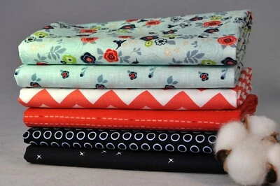 Paquete Hedge Rose 6 Fat Qtrs de Kelly Panacci para telas Penny Rose, 1,5 yardas Foto 1 de 2